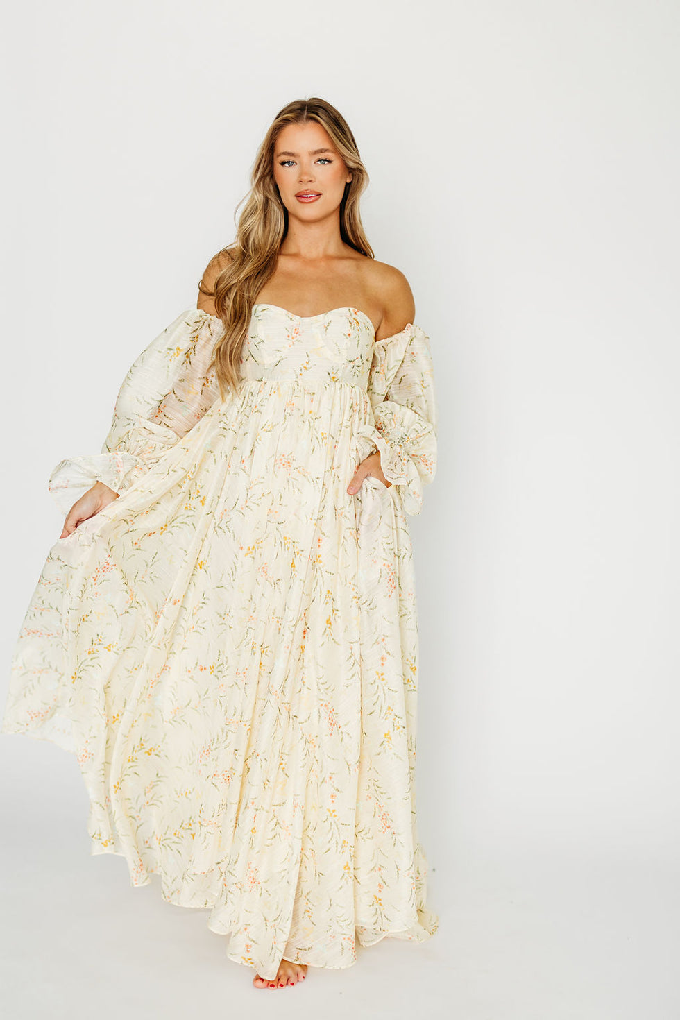 DELILAH OVERLAY MAXI DRESS - WISTERIA