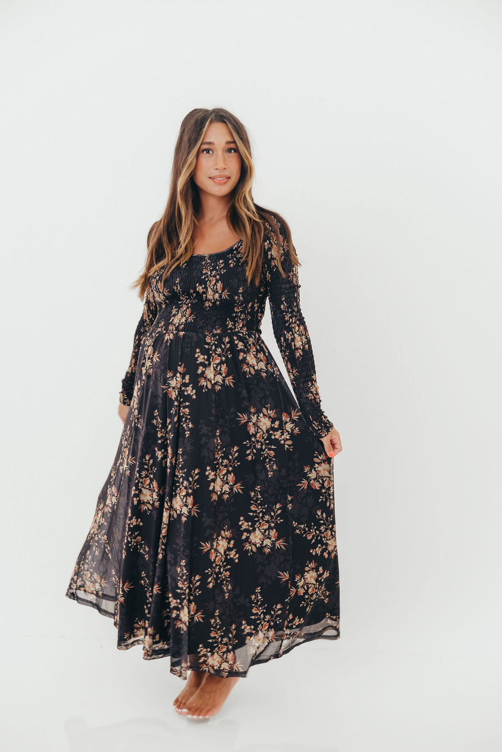 ROBE de FLEURS DE3444 black×ivory /M ROBE de FLEURS DE3444 black×ivory /M ROBE de FLEURS