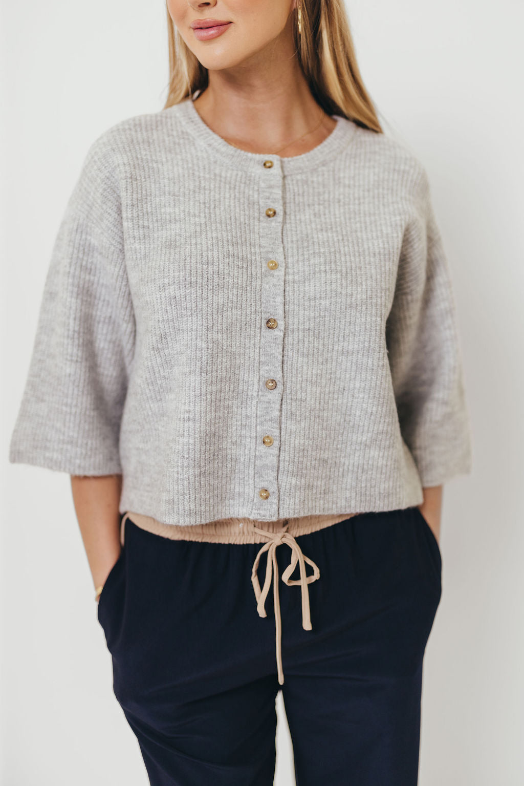 トップス SUPERFINEWOOLHIGHGAUGERIBKNIT CARDIGAN Super Fine Wool High Gauge Rib Knit Cardigan