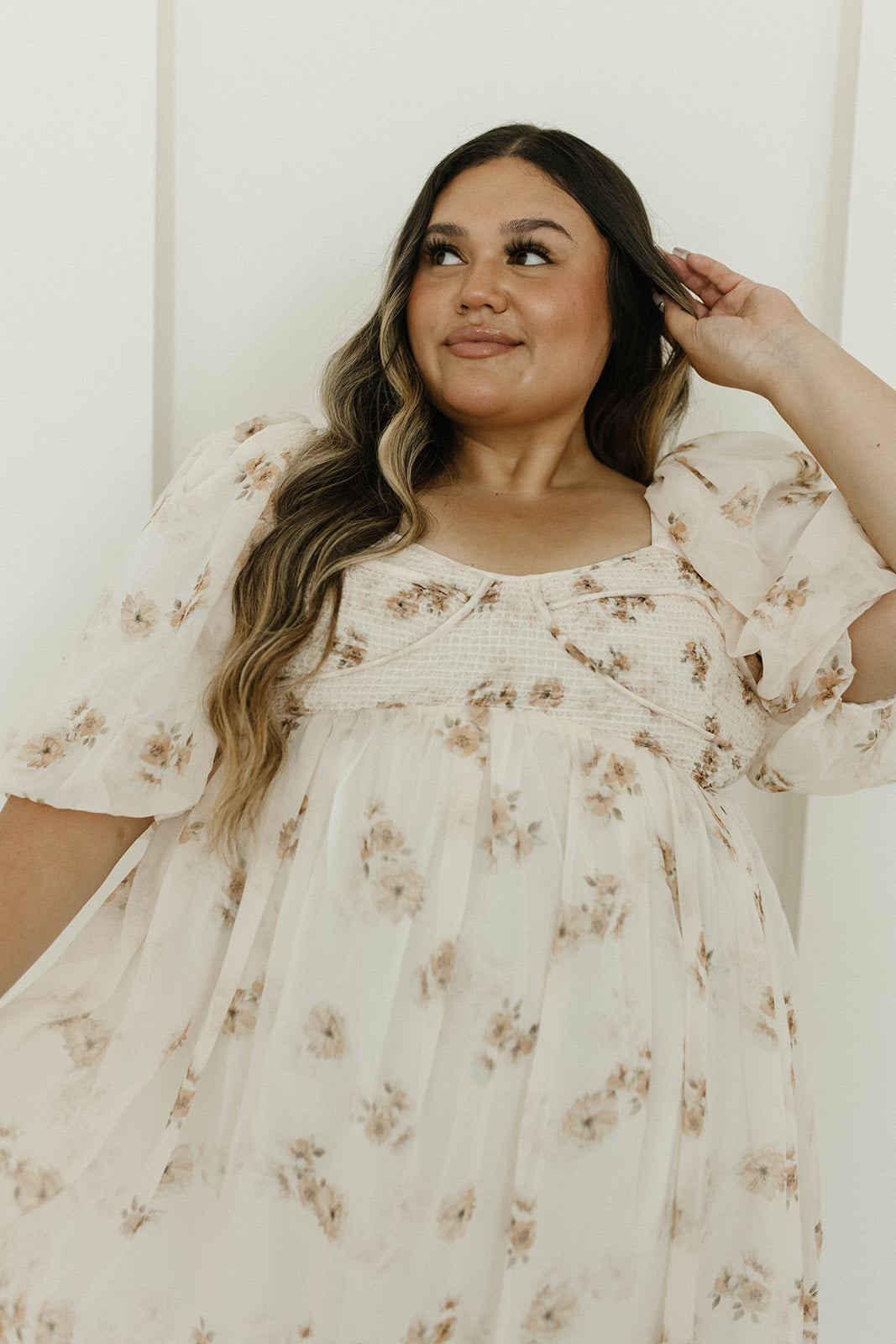 Grayson Maxi Dress in Peach - Bump Friendly & Inclusive Sizing