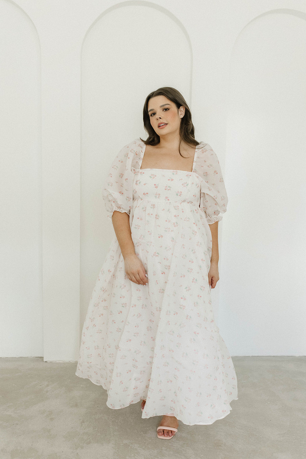 *New* Mona Maxi Dress with Smocking in Blush Floral - Bump Friendly & Inclusive Sizing (S-3XL)