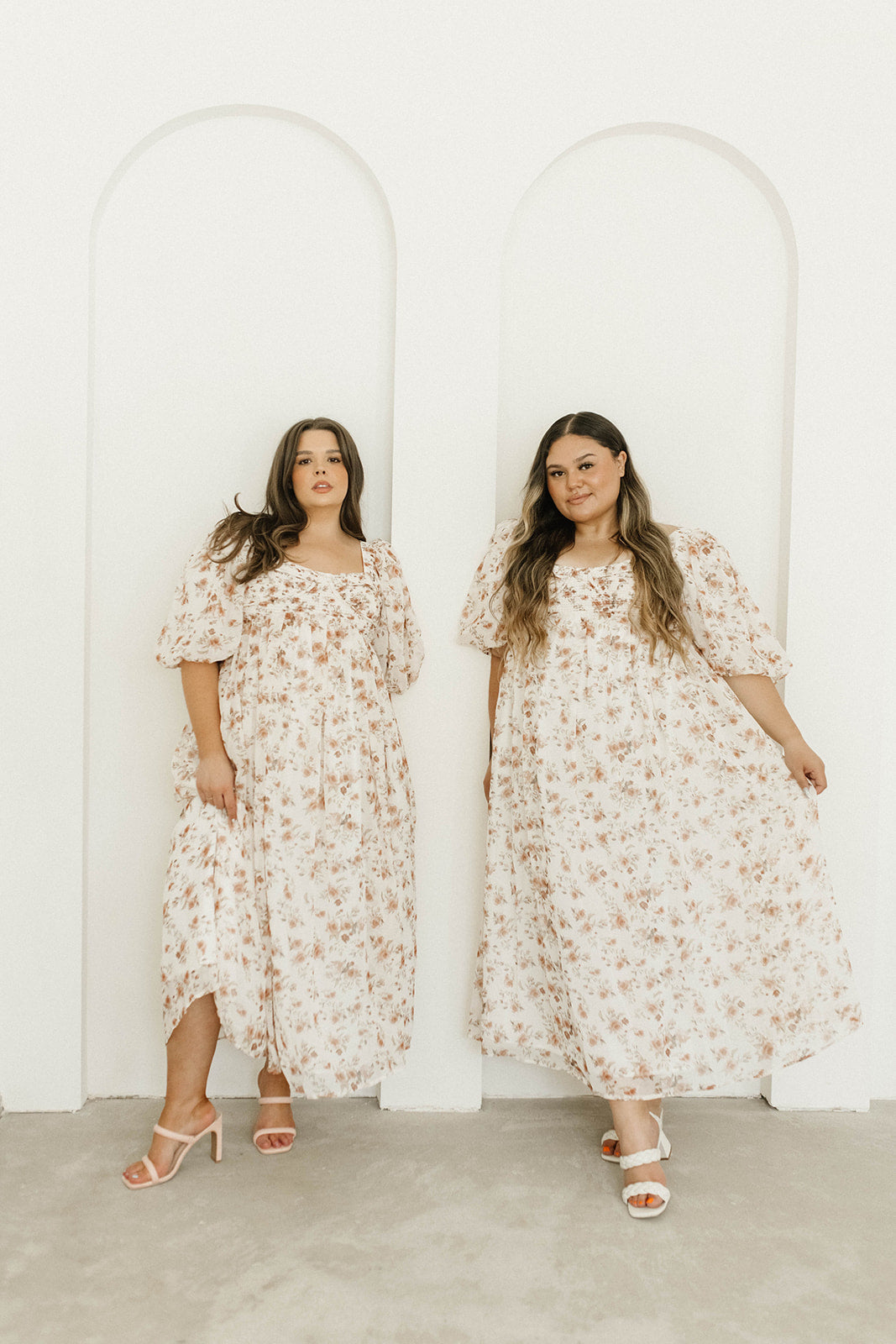 Harlow Maxi Dress in Ivory Floral - Bump Friendly & Inclusive Sizing (S-3XL)