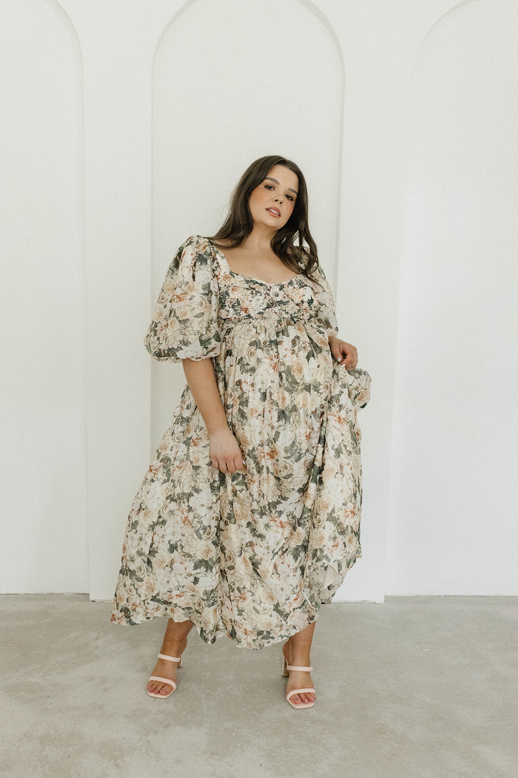 Champagne maxi dress plus size best sale