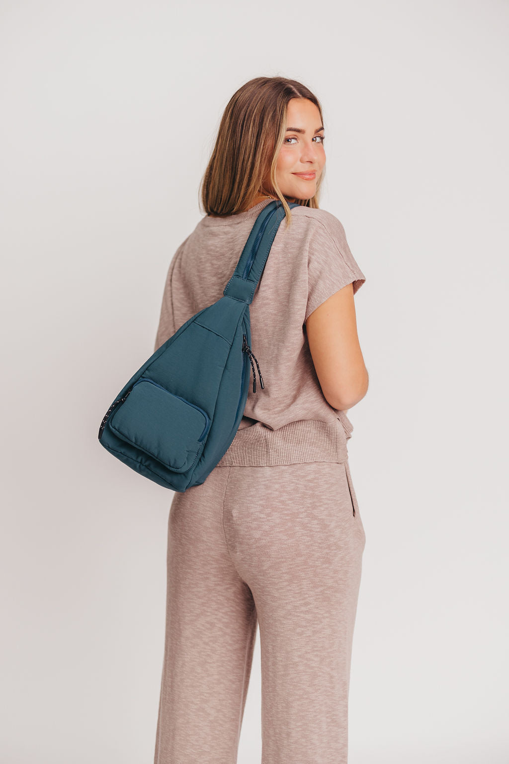 Sloane Convertible Sling Bag/Backpack in Blue