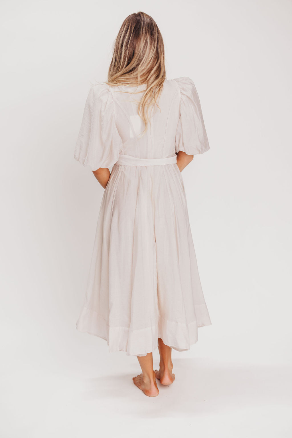 Puff sleeve 2025 dress with belt