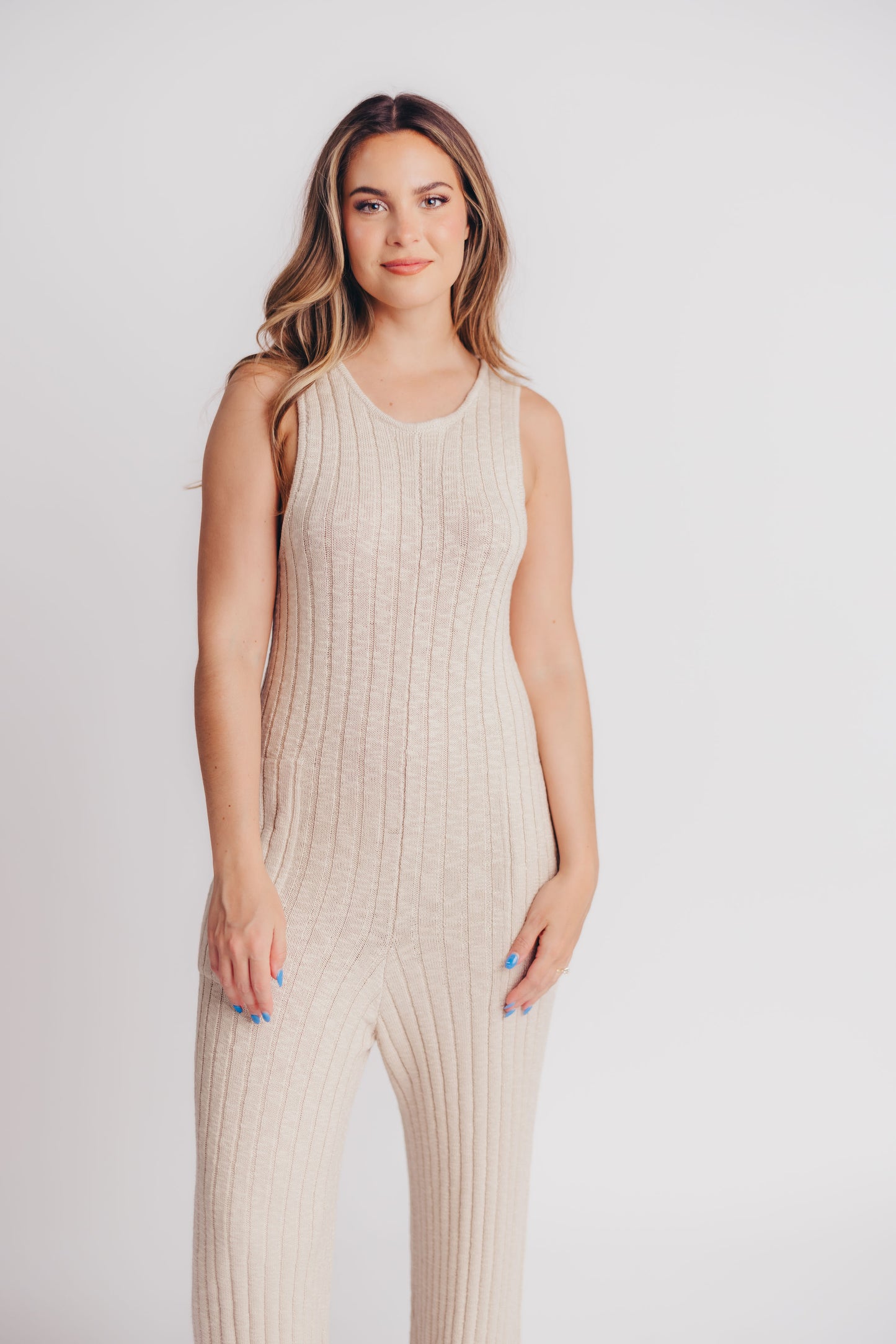 Easy Summer Days Jumpsuit in Natural - Bump Friendly