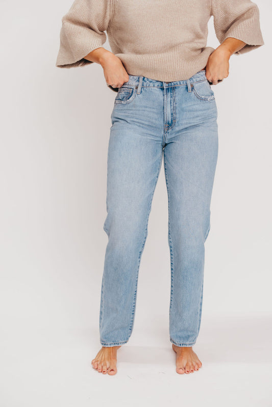 Tracey High Rise Straight Jean in Light Blue