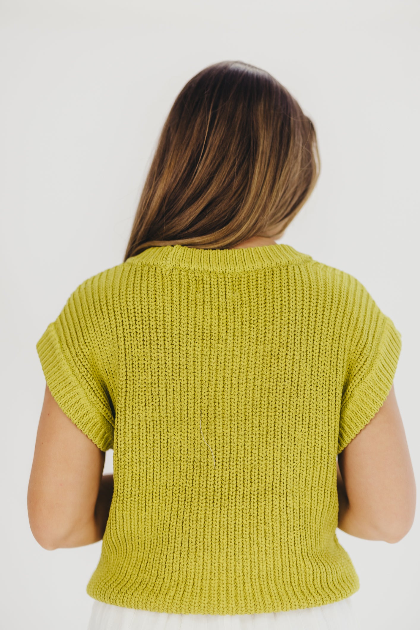 Tiffany Sweater Top in Bright Olive