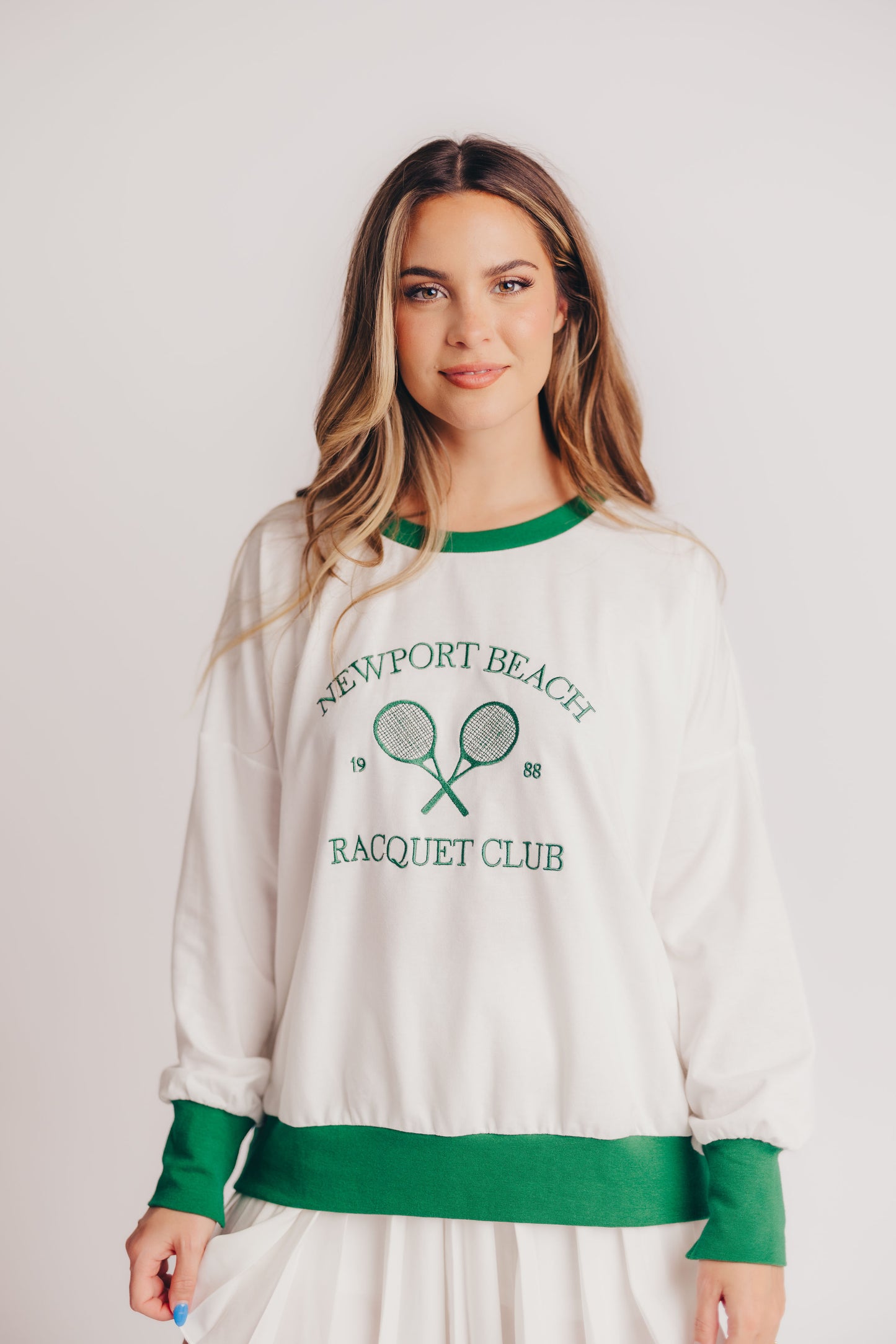 Racquet Club Pullover in White