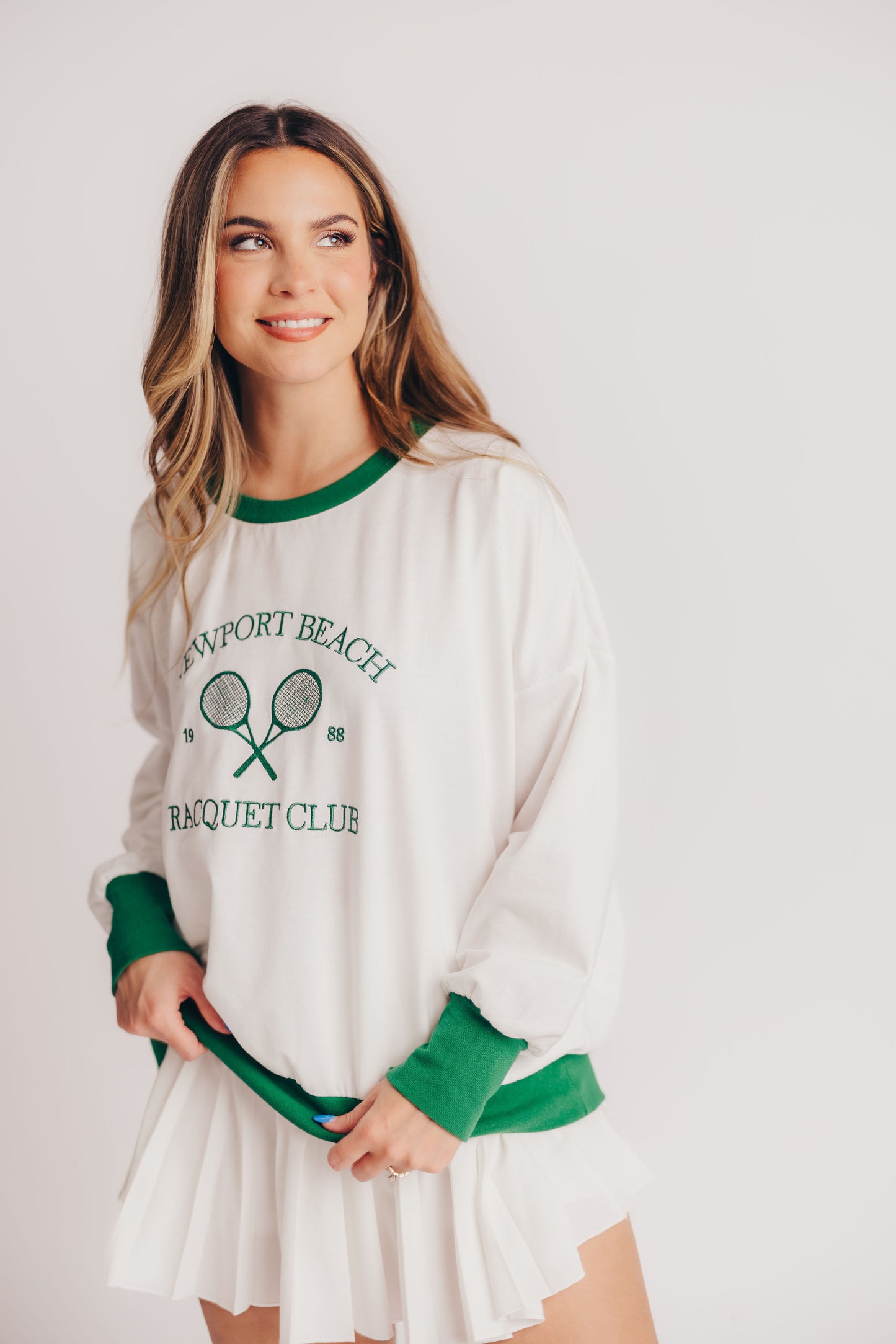 Racquet Club Pullover in White