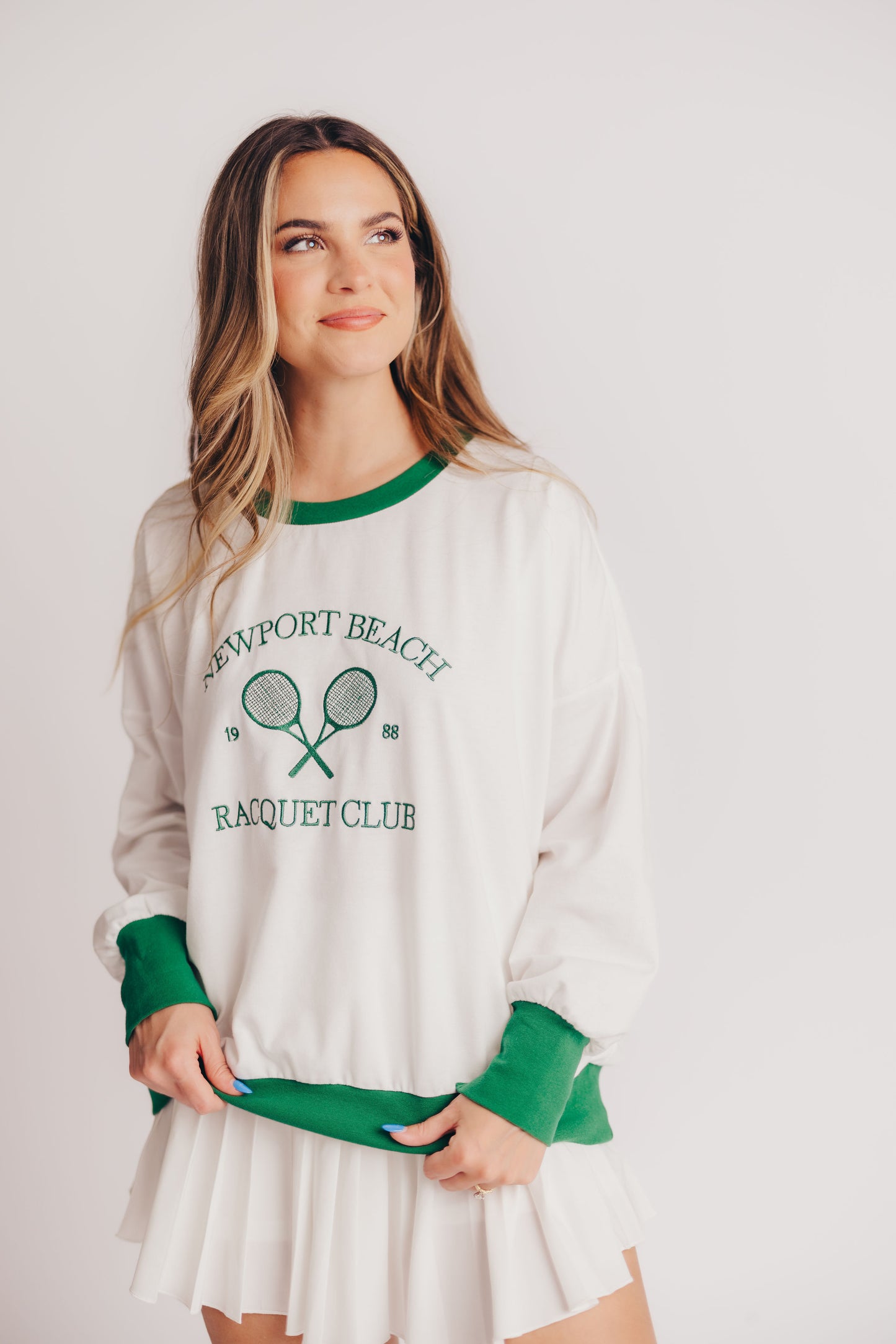 Racquet Club Pullover in White