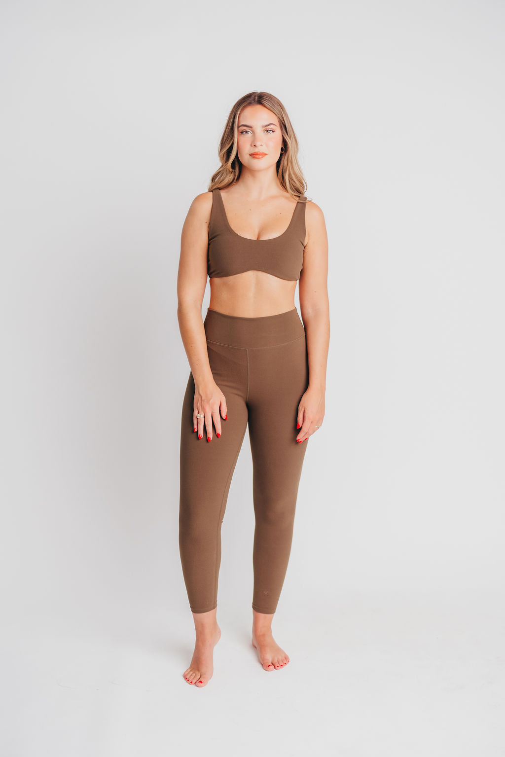 Worth the Label Brushed Scoop Neck Bralette in Olive