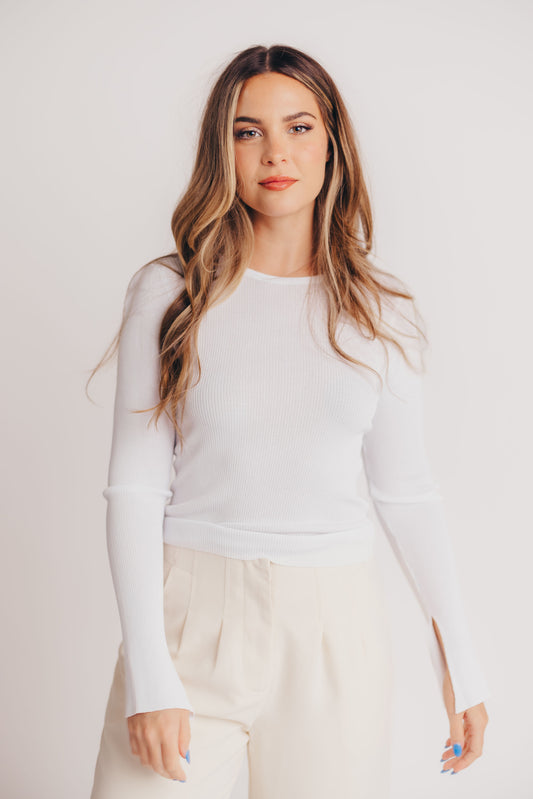 Marie Knit Top in White