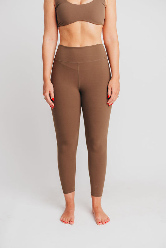 Worth the Label High-Waisted Brushed Legging in Olive
