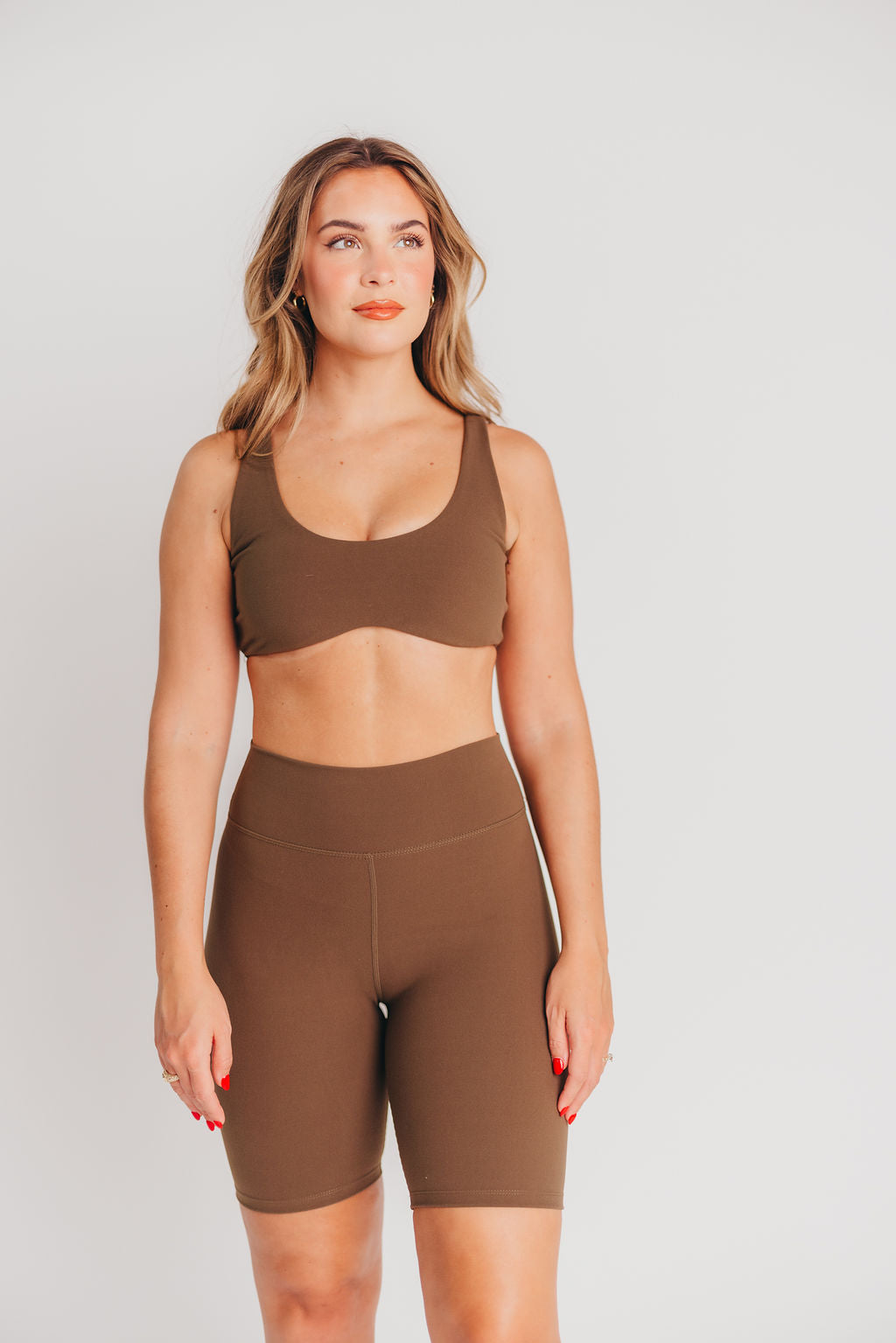 Worth the Label Brushed Scoop Neck Bralette in Olive