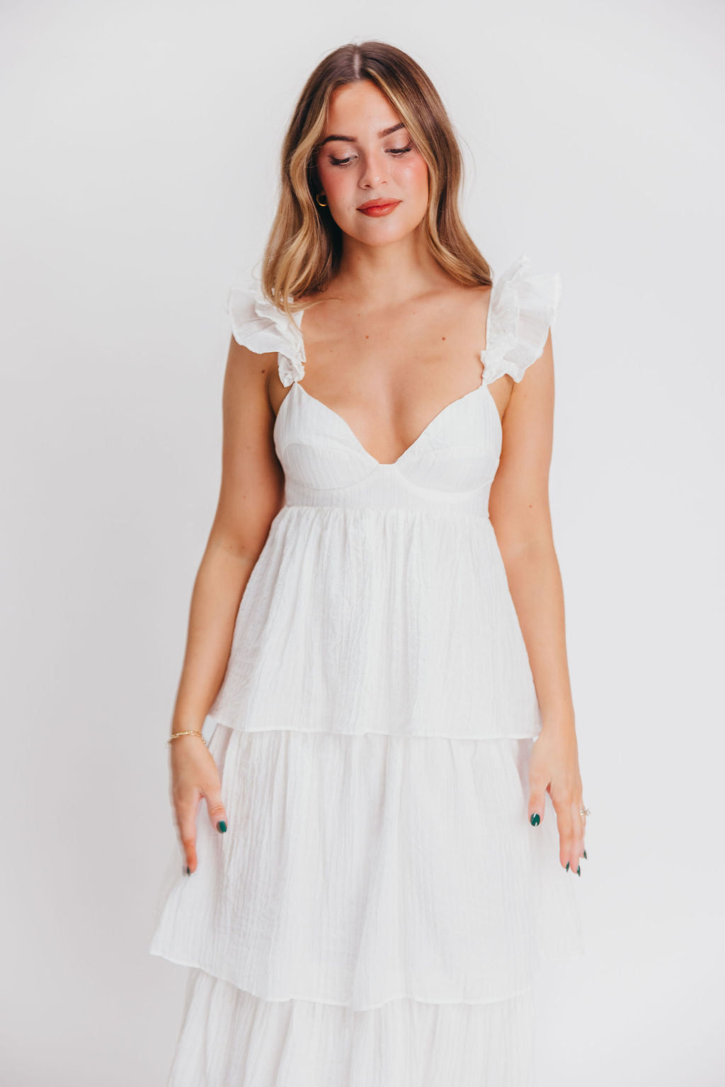 Caroline Maxi Dress in White