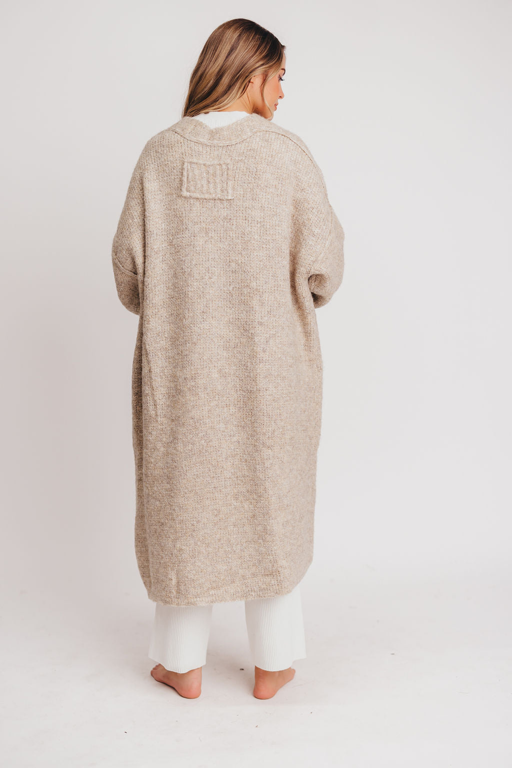 Cardigan in – Oatmeal Collective Edge Amelia Oversized Worth Rolled