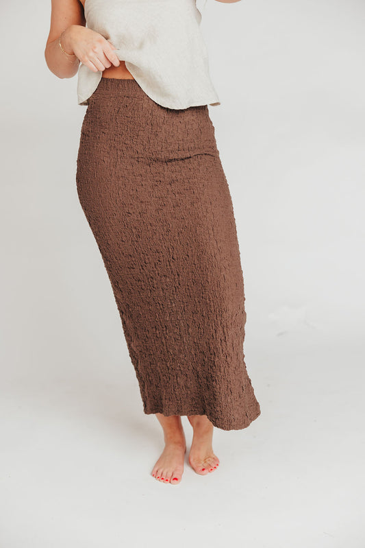 Mari Midi Skirt in Chestnut