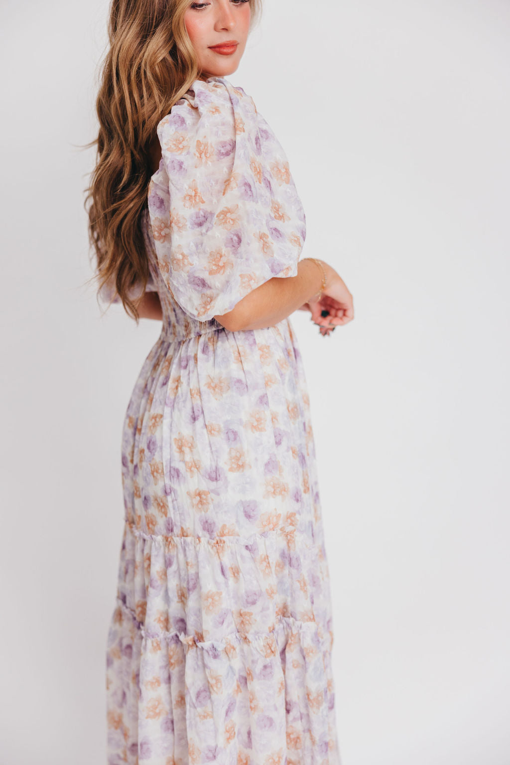 Watercolor floral maxi on sale dress