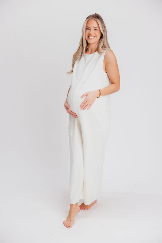 Know Your Worth Jumpsuit (White)