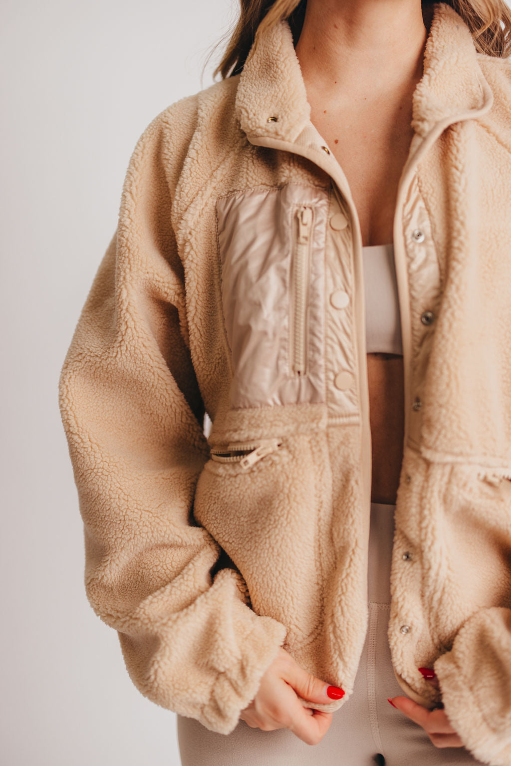 Warm Me Up Jacket in Nude