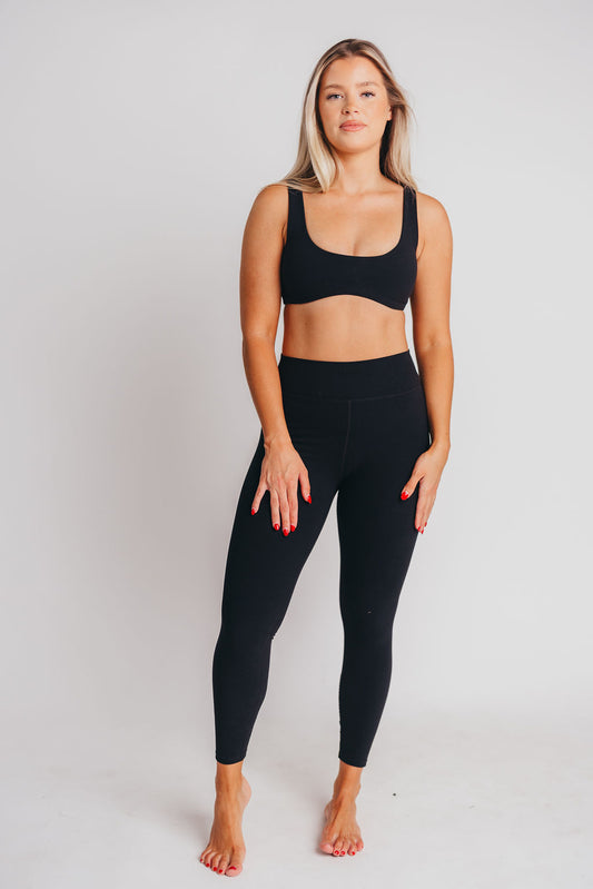 Worth the Label High-Waisted Brushed Legging in Black