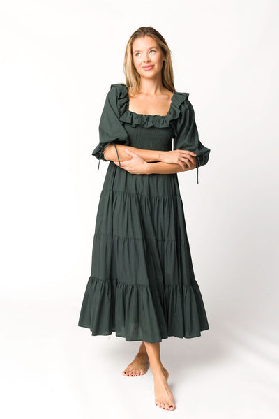 Willow Maxi Dress in Emerald Green - Bump Friendly – Worth Collective 