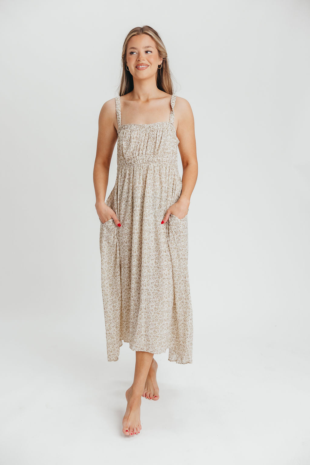 Ditsy Floral on Ivory Knit Eyelet