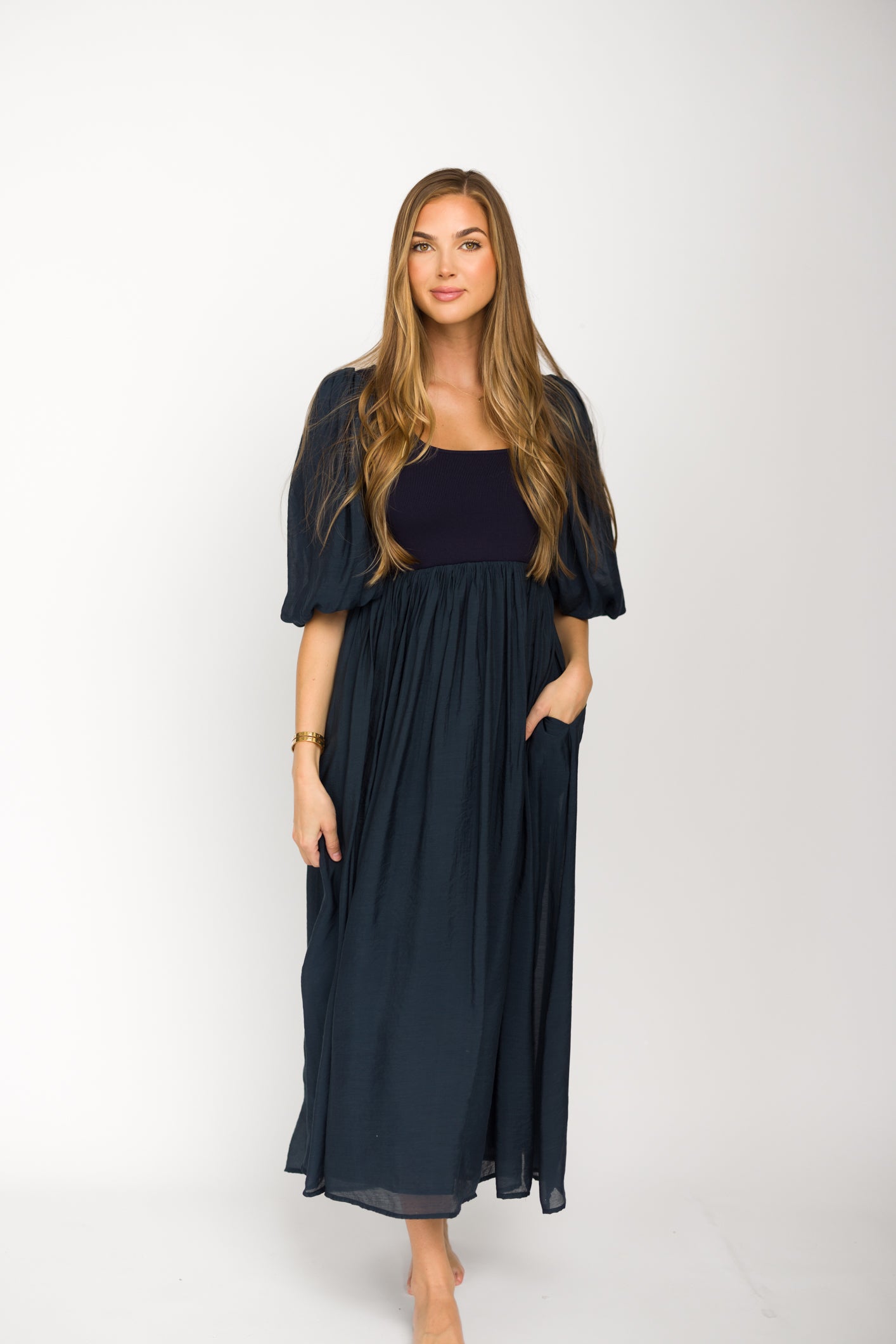 Navy sleeves for under dresses hotsell