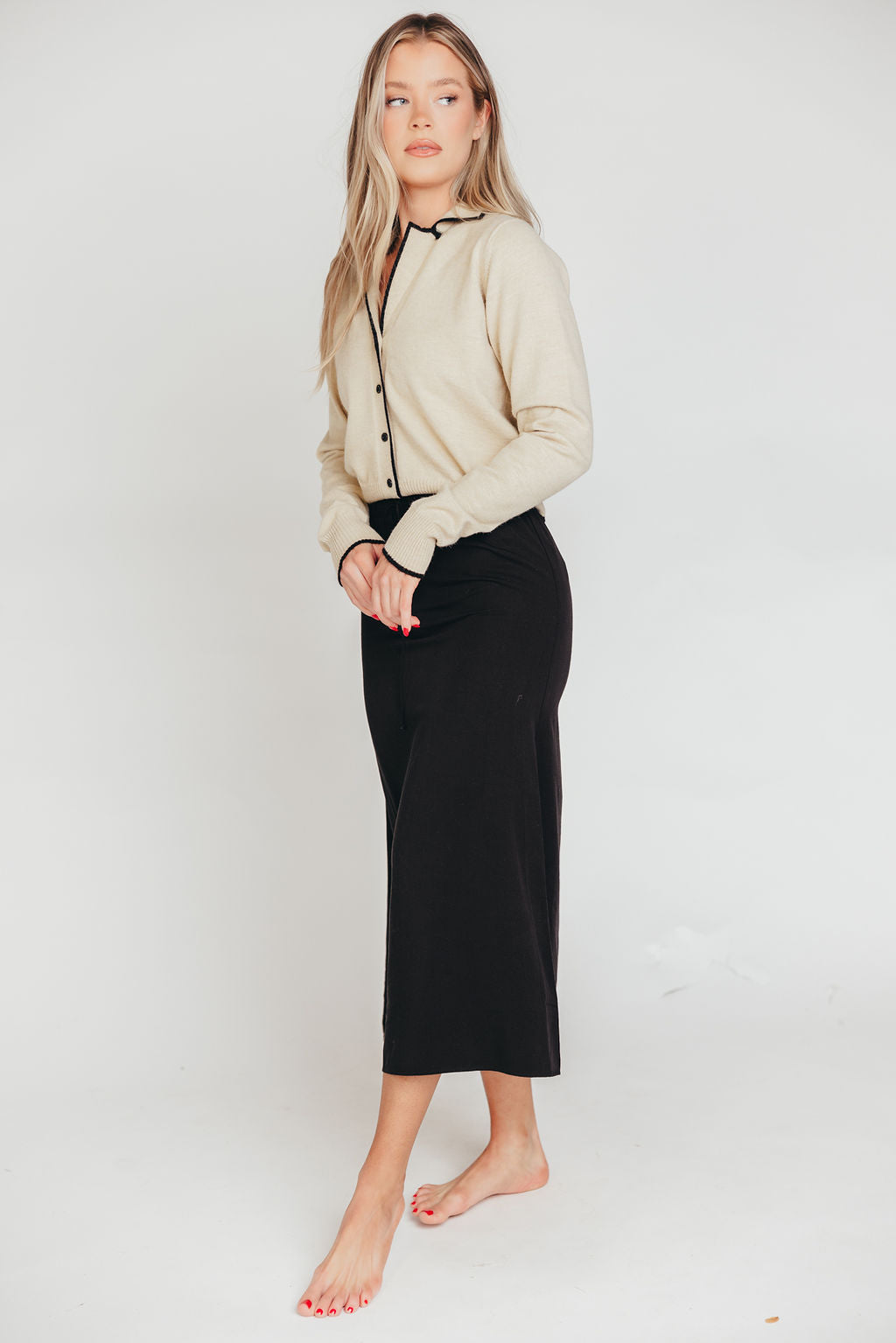 The Talia Maxi Skirt in Black