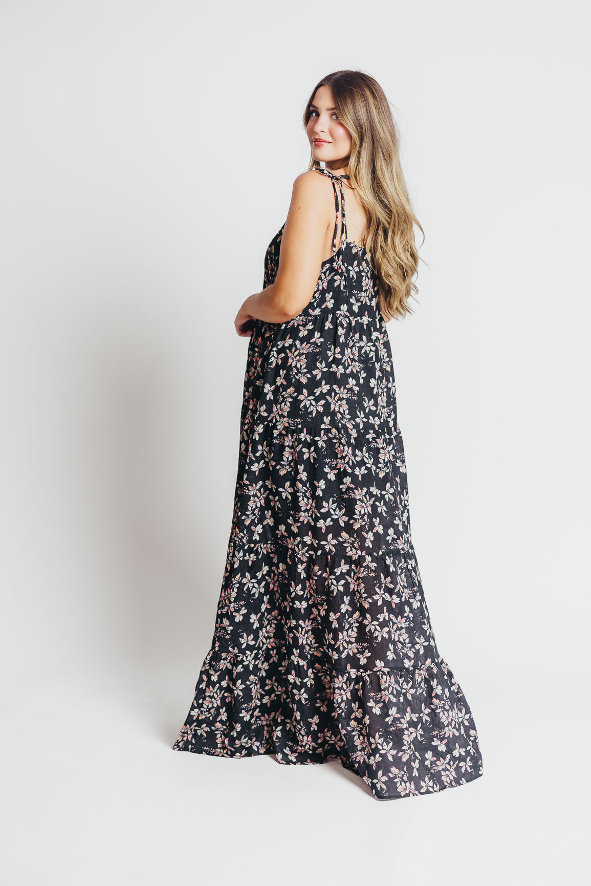 Libby Maxi Dress in Charcoal Floral – Worth Collective