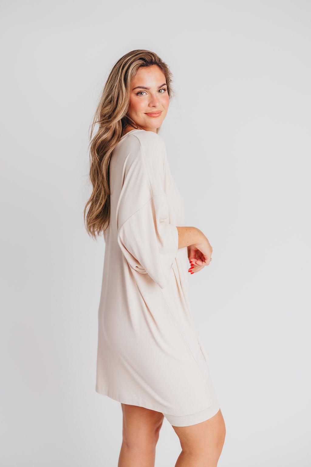 All Weekend Long Set - Short Sleeves - in Oatmeal
