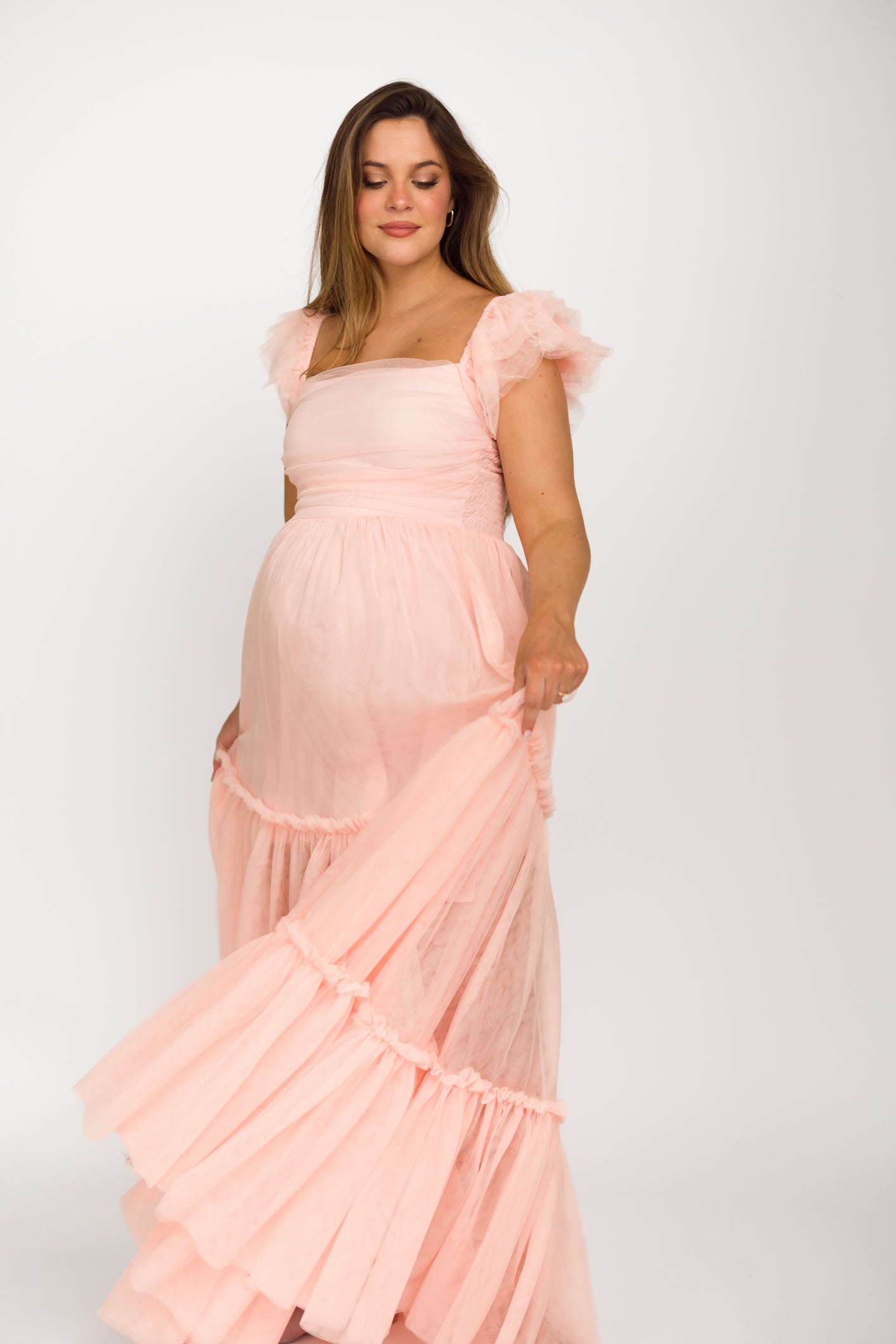 Blush tiered dress best sale