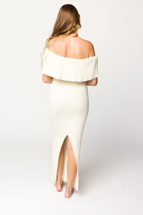 Aston Bow Front Maxi Sweater Dress in Pinkish Petal – Bump Friendly & Inclusive Sizing (XS-3XL)