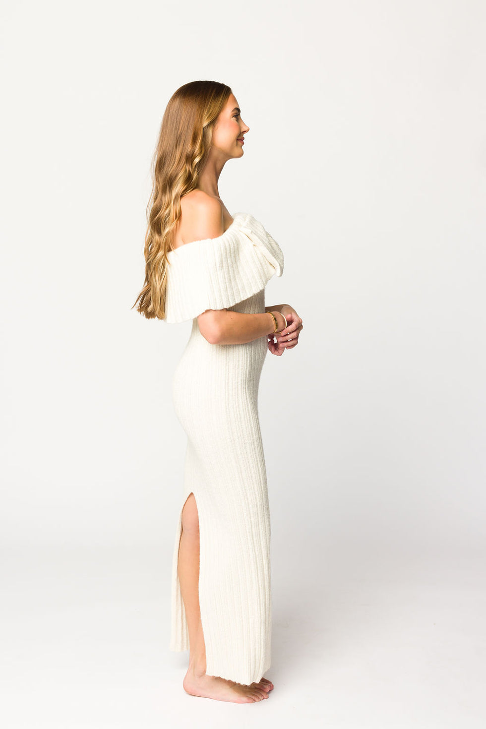 Aston Bow Front Maxi Sweater Dress in Black - Bump Friendly *Final Sale*
