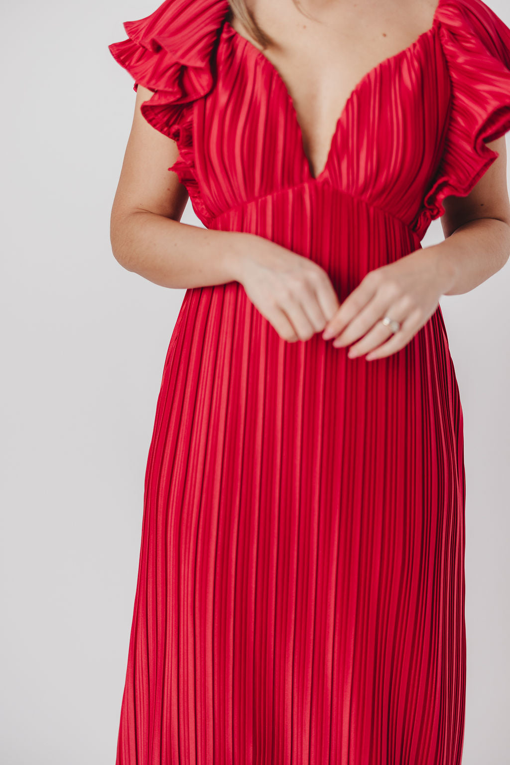 Lucky Charm Midi Dress in Red - Bump Friendly & Inclusive Sizing (S-3XL)