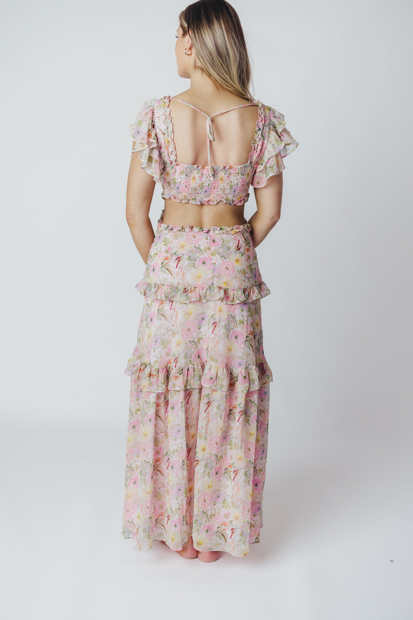 ASTR Millie Maxi Dress in Pink Floral