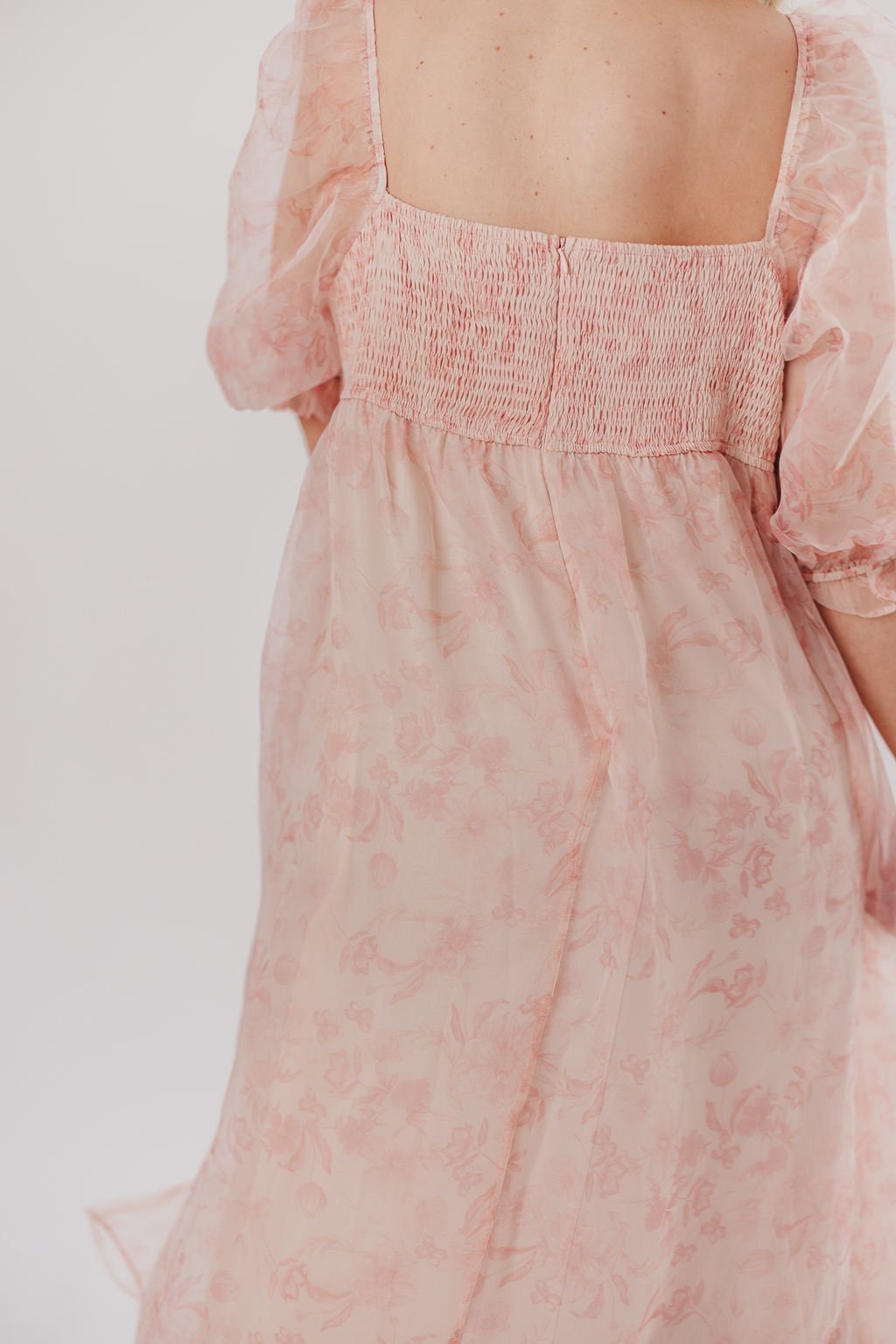 *New* Mona Maxi Dress with Smocking in Pink Floral - Bump Friendly & Inclusive Sizing (S-3XL)