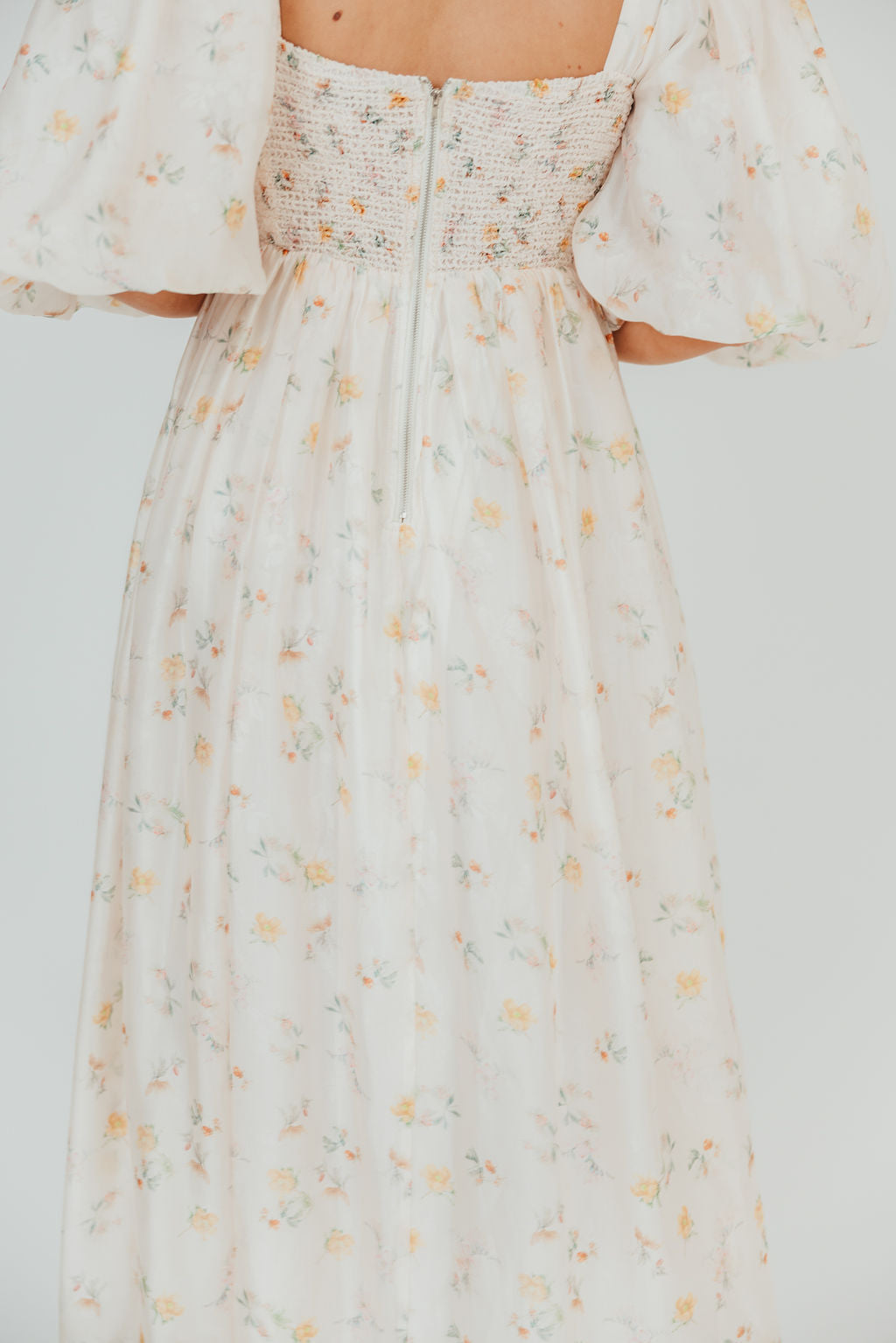 Harlow Maxi Dress in Tiny Yellow Floral - Bump Friendly & Inclusive Sizing (S-3XL)