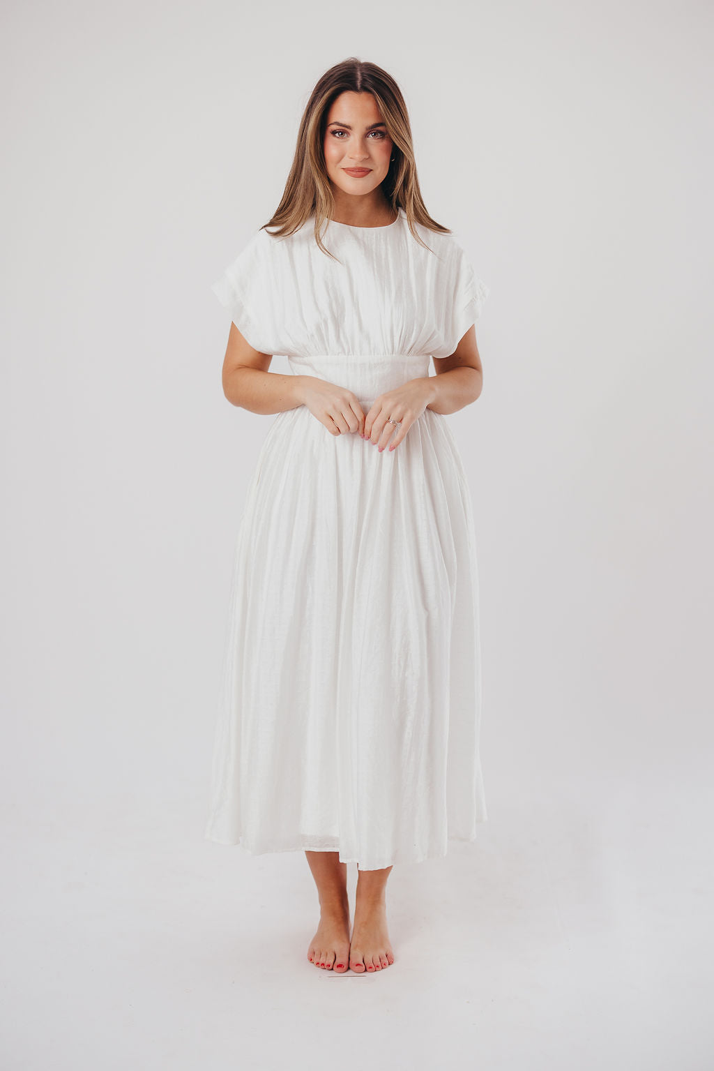 Miranda Midi Dress in White