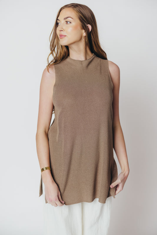 Nora Knit Tank in Taupe