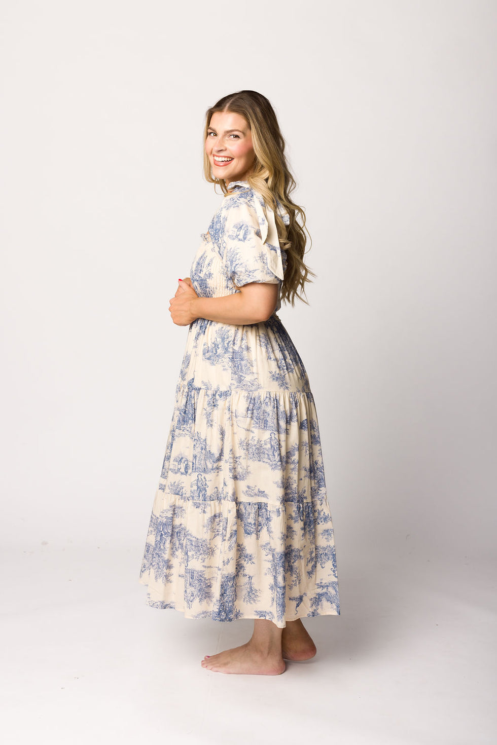 Blue Bunny Toile Smocked Dress main image 1