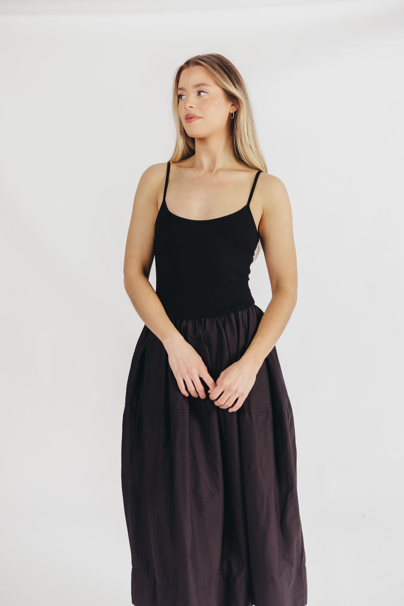 Emily Midi Dress in Black