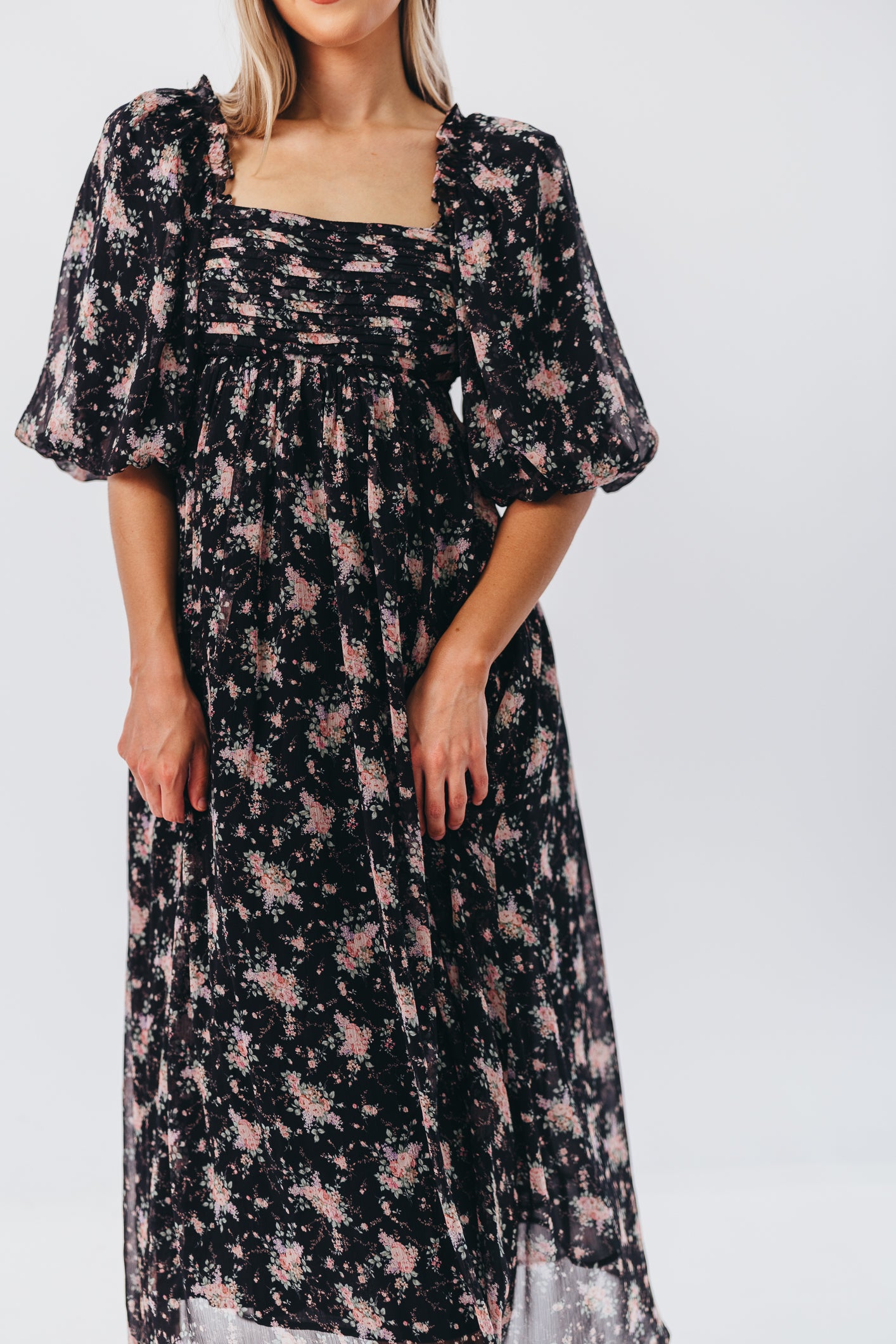 Melody Maxi Dress in Black - Bump Friendly & Inclusive Sizing (S-3XL)