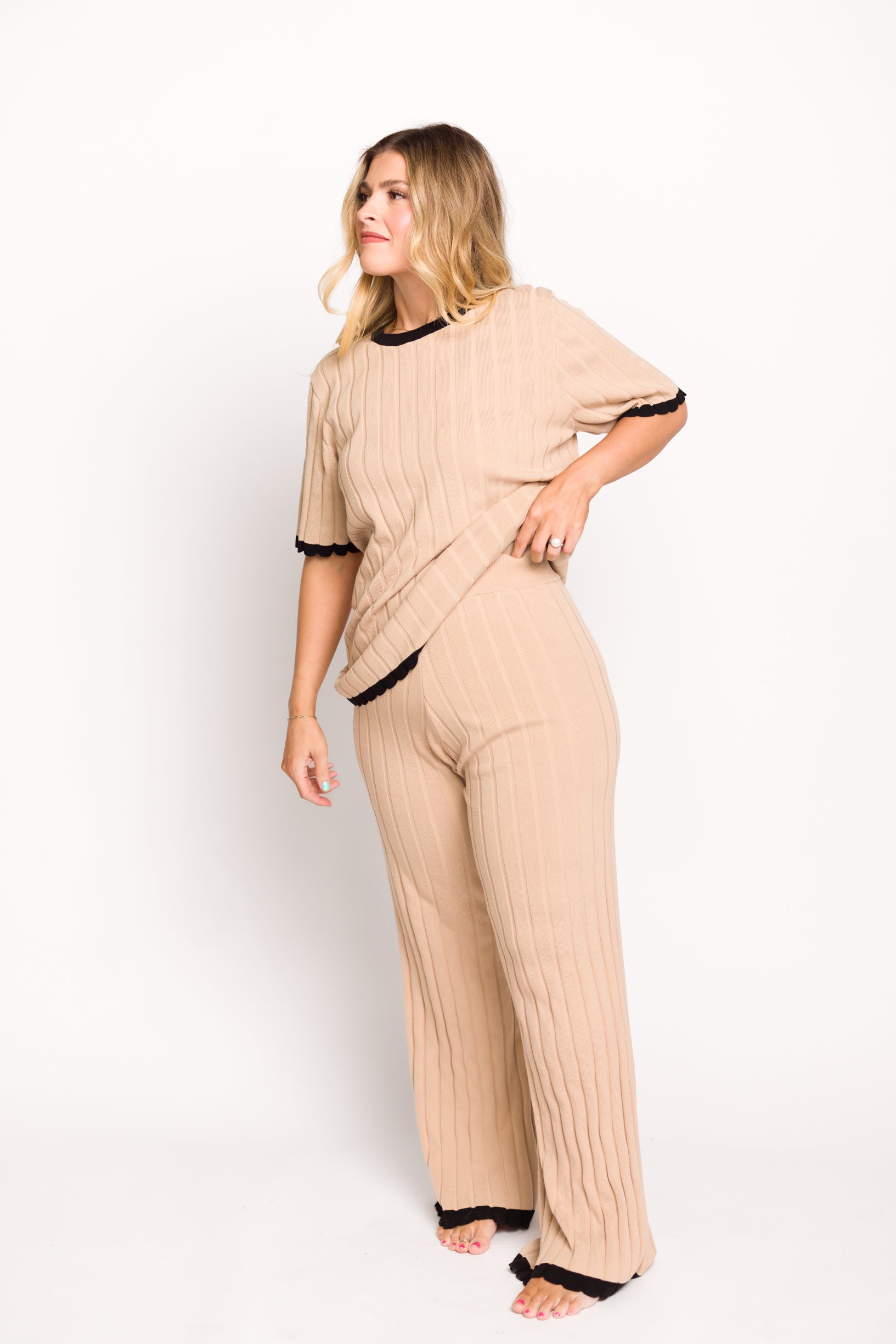 トップス andmary Adele knit set beige ANDMARY】Adele knit set
