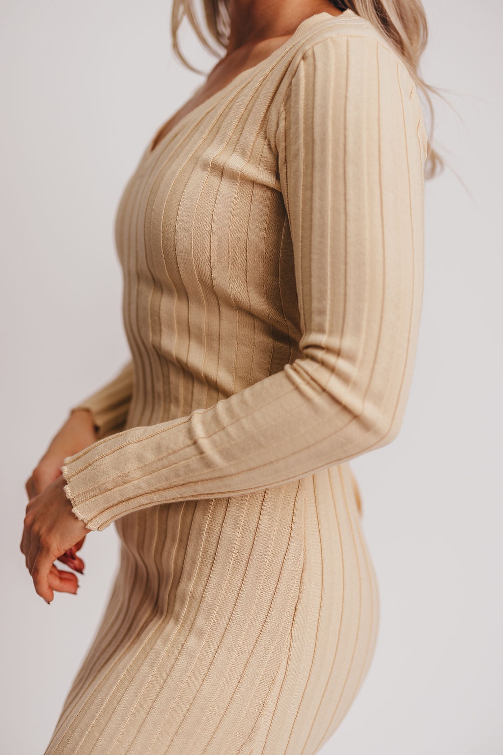 Olivia Ribbed Knit Maxi in Neutral (S-XL) - Bump Friendly - Worth Collective EXCLUSIVE!