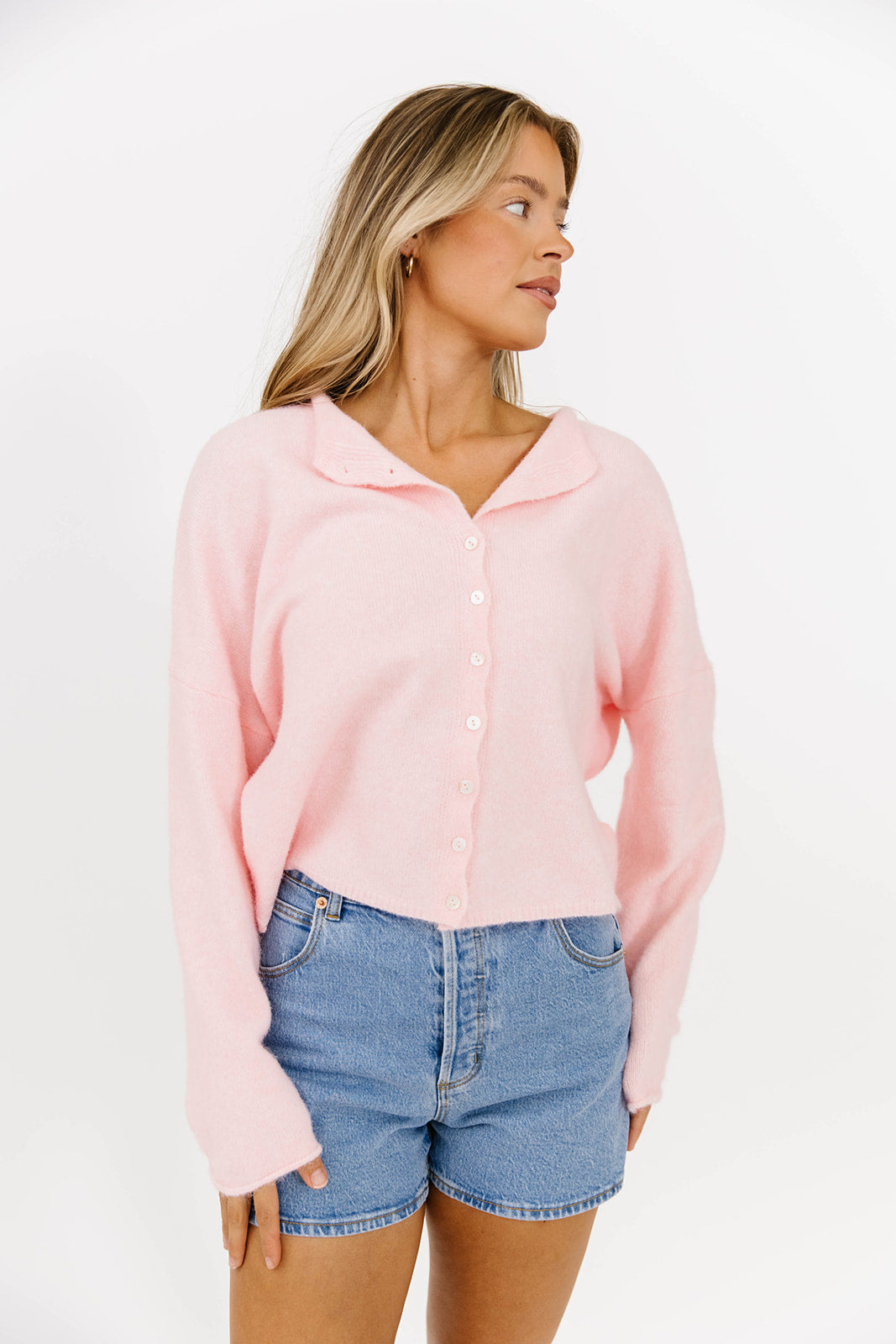 カーディガン bibiy PEPURAMU CARDIGAN baby pink 楽天市場】Bibly /ビビィ ◇ペプラムカーディガン/CAMEL