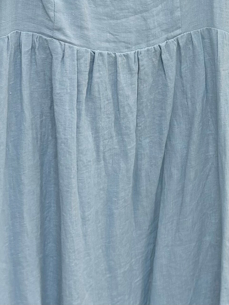 Candace Maxi Dress in Light Blue - 100% Linen - Bump Friendly