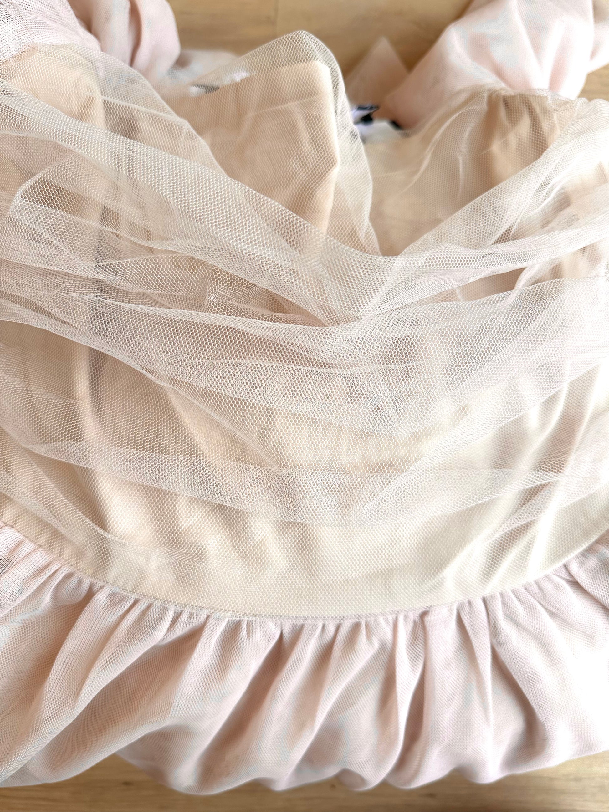 Bella Tiered Tulle Maxi Dress in Peachy Nude - Bump Friendly & Inclusive  Sizing (S-3XL)