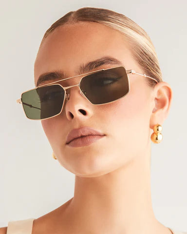 The Barbara Sunglasses - Premium Banbé Sunglasses in Light Gold/Green